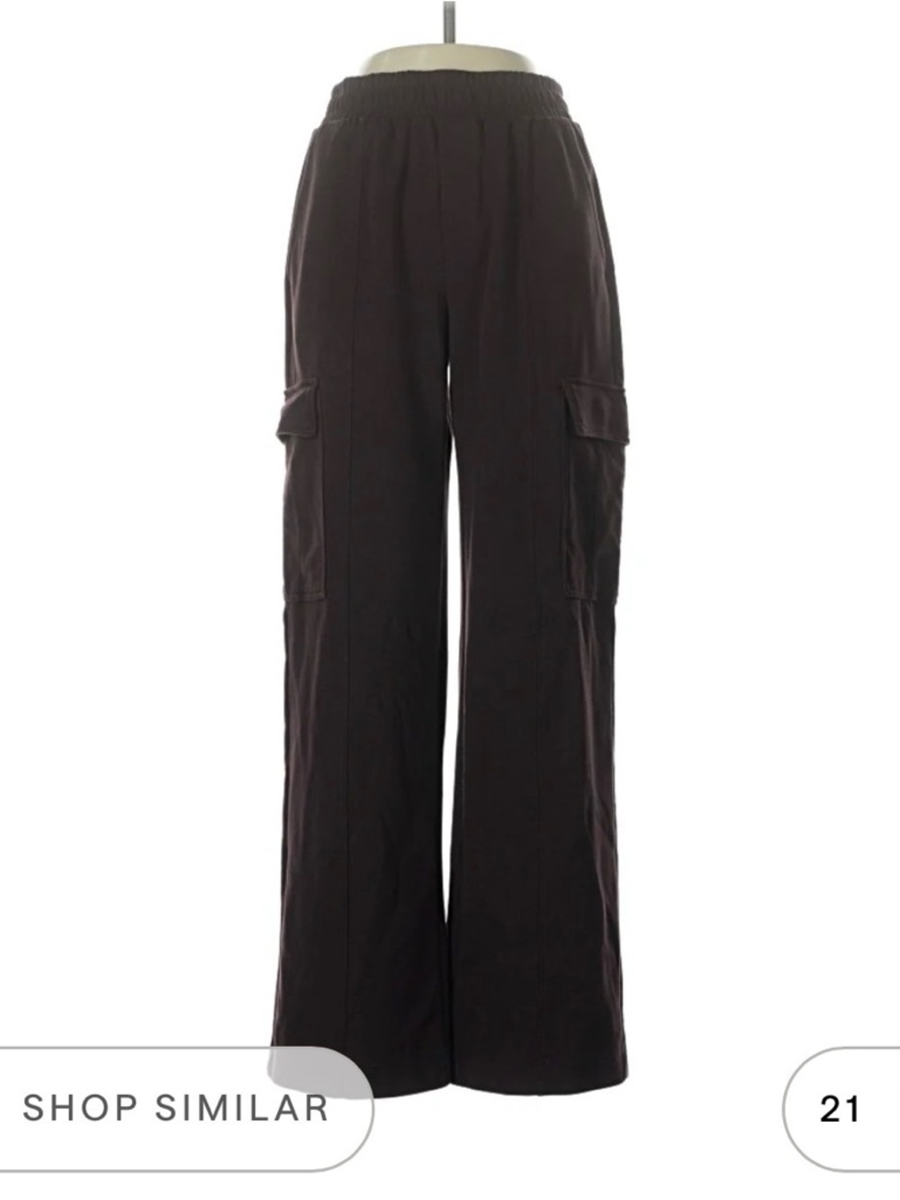 Old Navy Black Wide-Leg Cargo Pants S